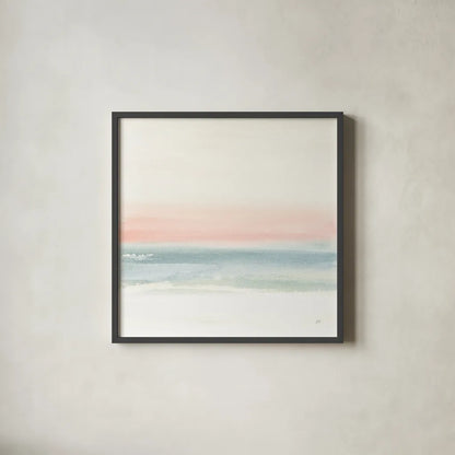 Pink Fog I by Chris Paschke. Shown in a sleek black glass frame for a contemporary gallery look. Available as an archival giclee rolled canvas, fine art paper, or poster print. SKU 67666a.