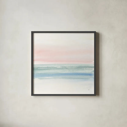 Pink Fog II by Chris Paschke. Shown in a sleek black glass frame for a contemporary gallery look. Available as an archival giclee rolled canvas, fine art paper, or poster print. SKU 67667a.
