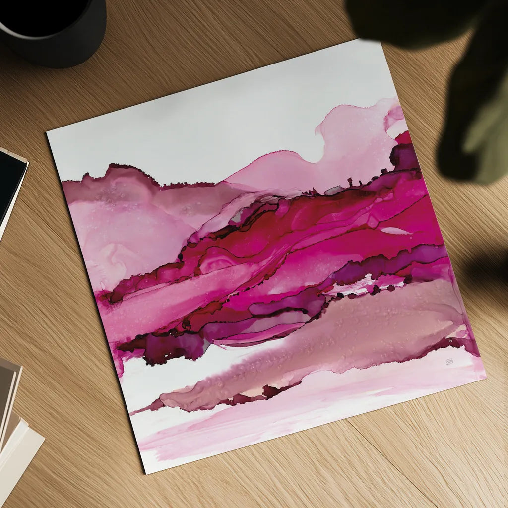 Pinkscape I by Chris Paschke. Shown as a detailed flat fine art print, highlighting archival giclee quality. Available as an archival giclee rolled canvas, fine art paper, or poster print. SKU 66756a.