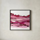 Pinkscape II by Chris Paschke. Shown in a sleek black glass frame for a contemporary gallery look. Available as an archival giclee rolled canvas, fine art paper, or poster print. SKU 66757a.