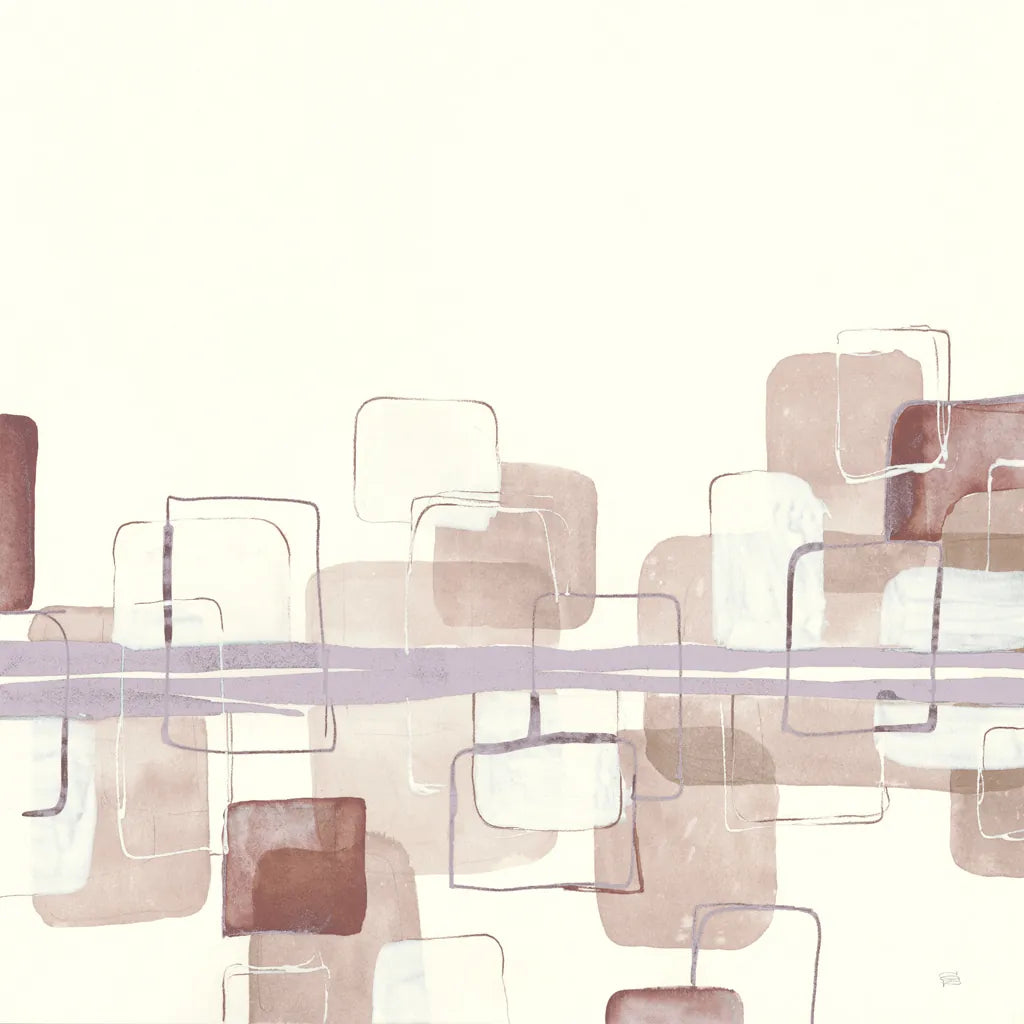 Placid Boxes II Blush by Chris Paschke. SKU 42728a. Archival Giclee Fine art print for wall decor.