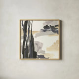 Placid III by Chris Paschke. Shown in a natural wood glass frame for a timeless modern aesthetic. Available as an archival giclee rolled canvas, fine art paper, or poster print. SKU 32527a.