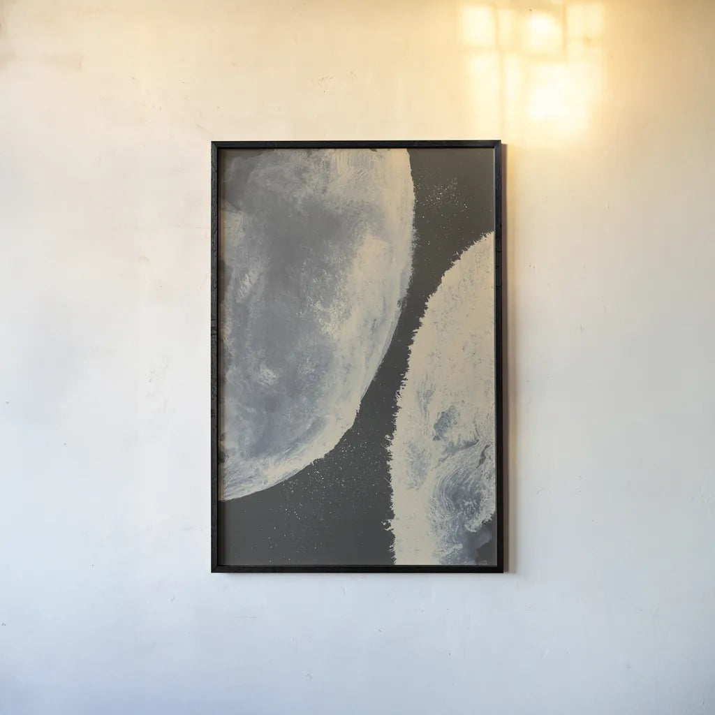 Planetary III by Chris Paschke. shown as a paper print in a black flame. Available as a archival giclee rolled canvas, fine art paper, or poster print. SKU 83793h.