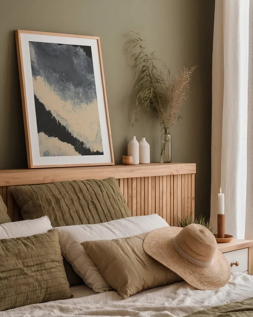 Planetary IV by Chris Paschke. shown as a paper print in a natural frame. Available as a archival giclee rolled canvas, fine art paper, or poster print. SKU 83794h.