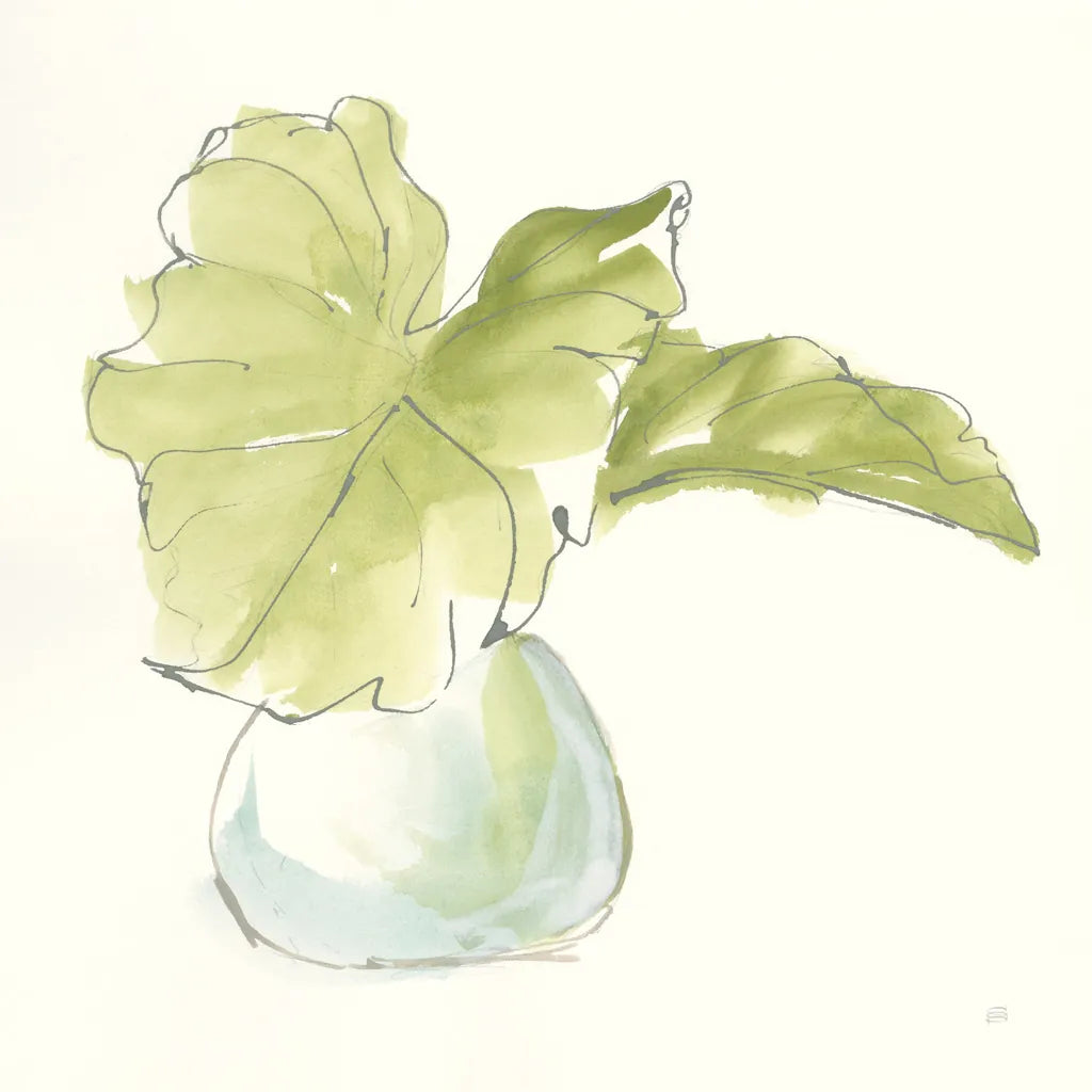 Plant Big Leaf I by Chris Paschke. SKU 55026a. Archival Giclee Fine art print for wall decor.