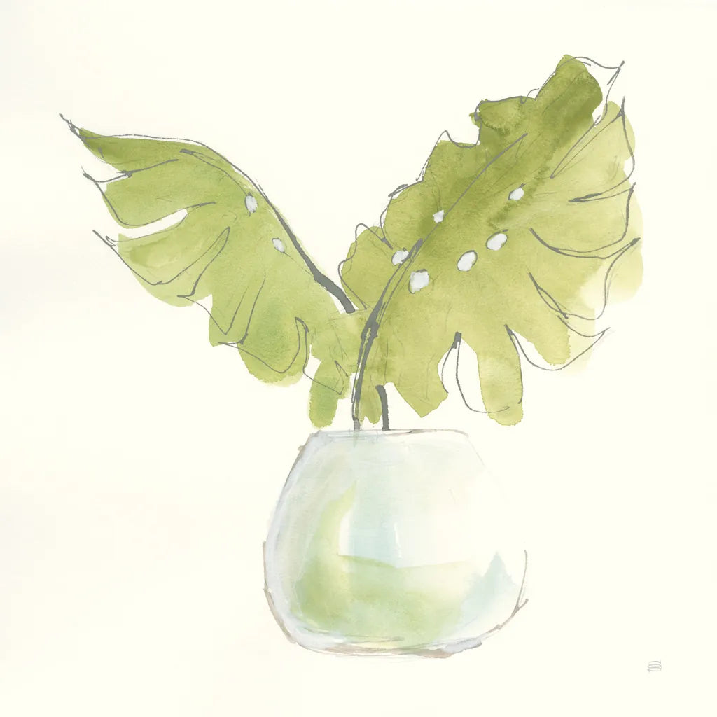 Plant Big Leaf II by Chris Paschke. SKU 55027a. Archival Giclee Fine art print for wall decor.