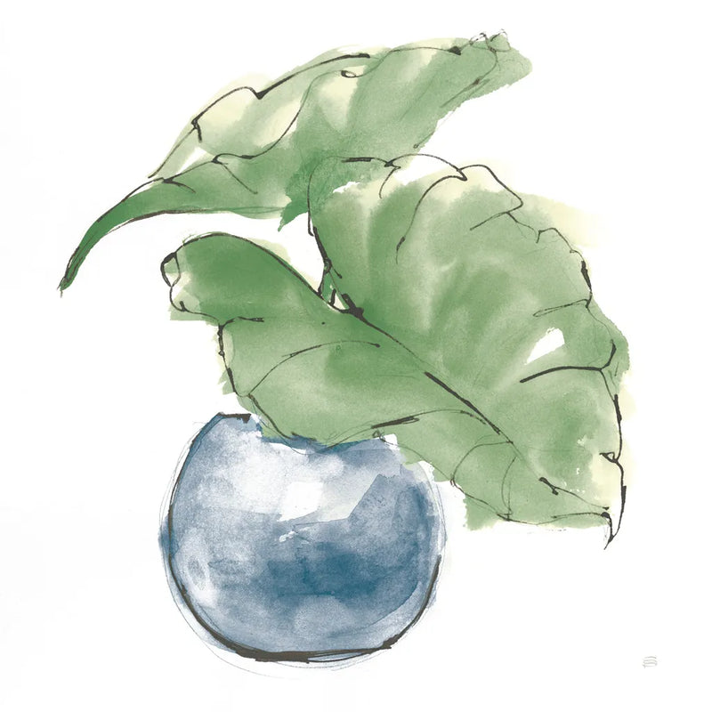 Plant Big Leaf III Dark Green by Chris Paschke. SKU 56348a. Archival Giclee Fine art print for wall decor.