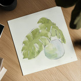 Plant Big Leaf IV by Chris Paschke. Shown as a detailed flat fine art print, highlighting archival giclee quality. Available as an archival giclee rolled canvas, fine art paper, or poster print. SKU 55029a.