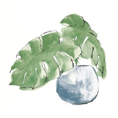 Plant Big Leaf IV Dark Green by Chris Paschke. SKU 56349a. Archival Giclee Fine art print for wall decor.