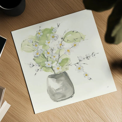 Plant Blossom I by Chris Paschke. Shown as a detailed flat fine art print, highlighting archival giclee quality. Available as an archival giclee rolled canvas, fine art paper, or poster print. SKU 55021a.