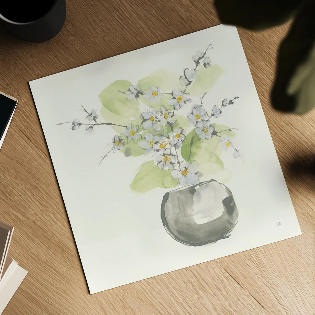 Plant Blossom II by Chris Paschke. Shown as a detailed flat fine art print, highlighting archival giclee quality. Available as an archival giclee rolled canvas, fine art paper, or poster print. SKU 55022a.