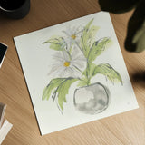 Plant Daisy II by Chris Paschke. Shown as a detailed flat fine art print, highlighting archival giclee quality. Available as an archival giclee rolled canvas, fine art paper, or poster print. SKU 55018a.