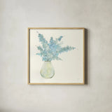 Plant Eucalyptus II by Chris Paschke. Shown in a natural wood glass frame for a timeless modern aesthetic. Available as an archival giclee rolled canvas, fine art paper, or poster print. SKU 55034a.