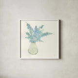 Plant Eucalyptus II by Chris Paschke. Shown in a crisp white glass frame for a clean and minimalist style. Available as an archival giclee rolled canvas, fine art paper, or poster print. SKU 55034a.
