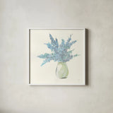 Plant Eucalyptus III by Chris Paschke. Shown in a crisp white glass frame for a clean and minimalist style. Available as an archival giclee rolled canvas, fine art paper, or poster print. SKU 55035a.