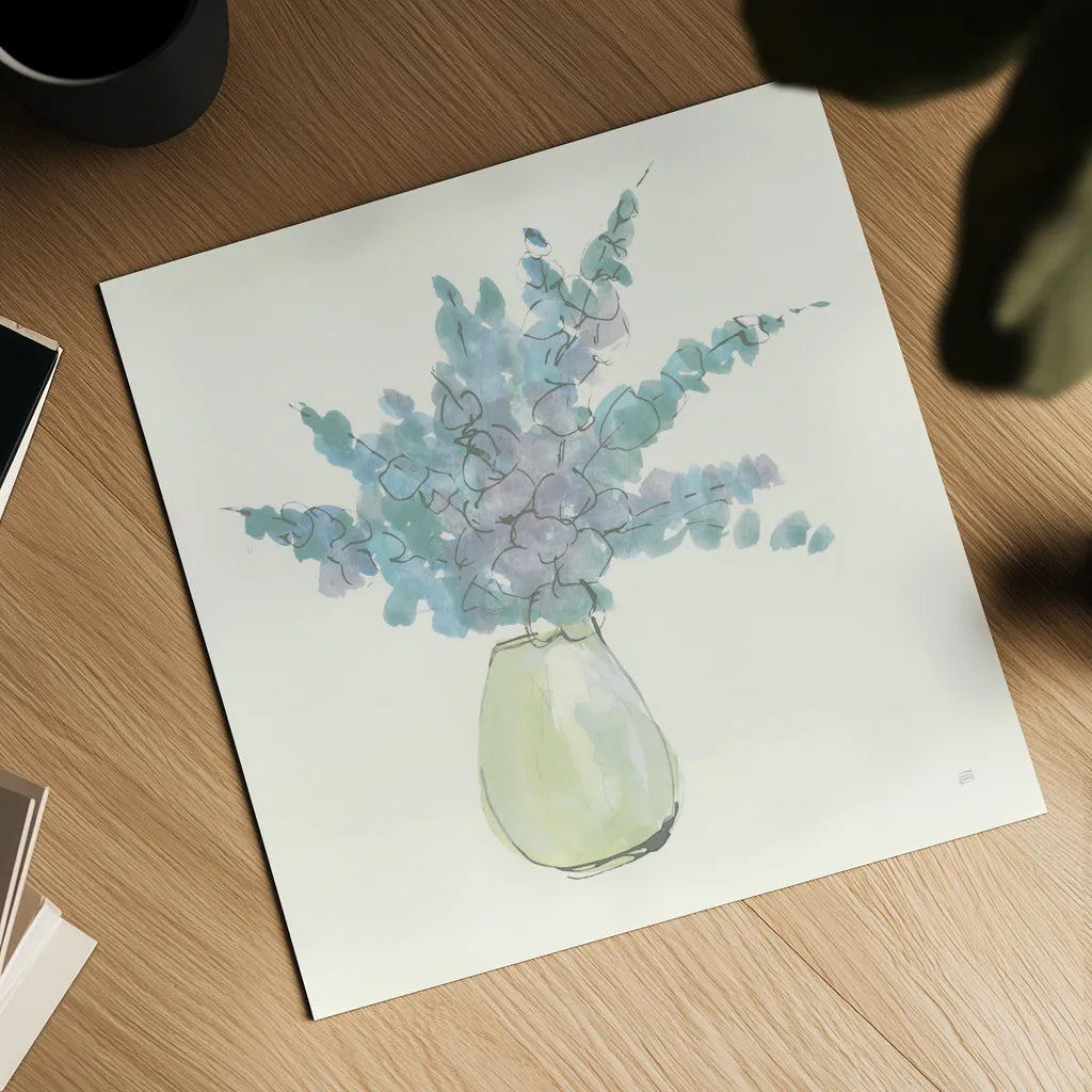 Plant Eucalyptus IV by Chris Paschke. Shown as a detailed flat fine art print, highlighting archival giclee quality. Available as an archival giclee rolled canvas, fine art paper, or poster print. SKU 55036a.