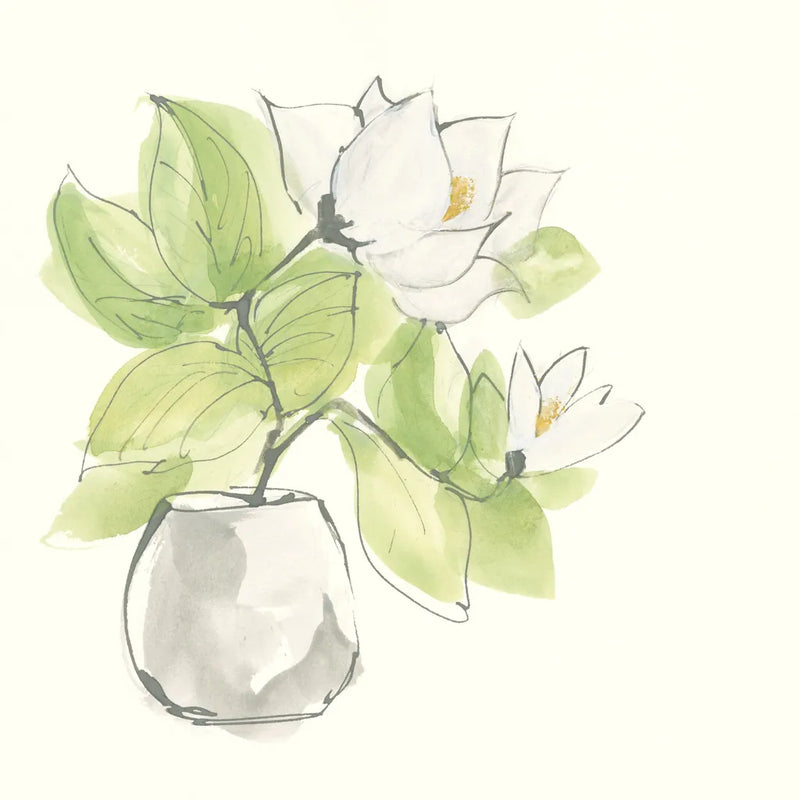 Plant Magnolia II by Chris Paschke. SKU 55041a. Archival Giclee Fine art print for wall decor.
