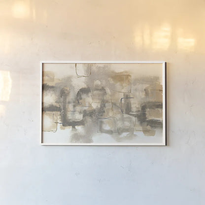 Platinum Neutrals I by Chris Paschke. shown as a paper print in a white frame. Available as a archival giclee rolled canvas, fine art paper, or poster print. SKU 25648i.