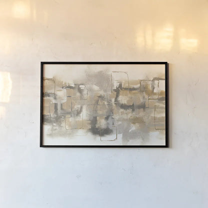 Platinum Neutrals II by Chris Paschke. shown as a paper print in a black flame. Available as a archival giclee rolled canvas, fine art paper, or poster print. SKU 25649i.