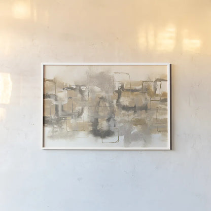 Platinum Neutrals II by Chris Paschke. shown as a paper print in a white frame. Available as a archival giclee rolled canvas, fine art paper, or poster print. SKU 25649i.
