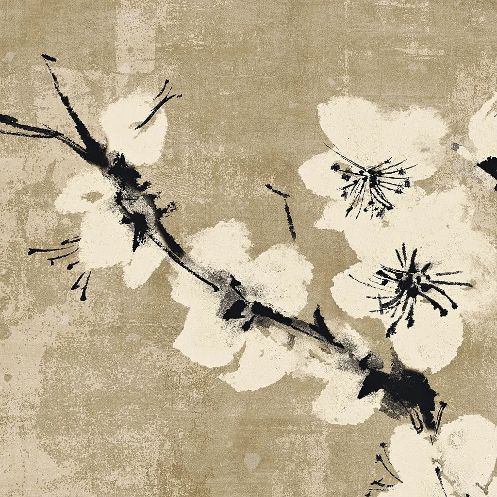 Plum Blossom II Neutral by Chris Paschke. SKU 19269a. Archival Giclee Fine art print for wall decor.