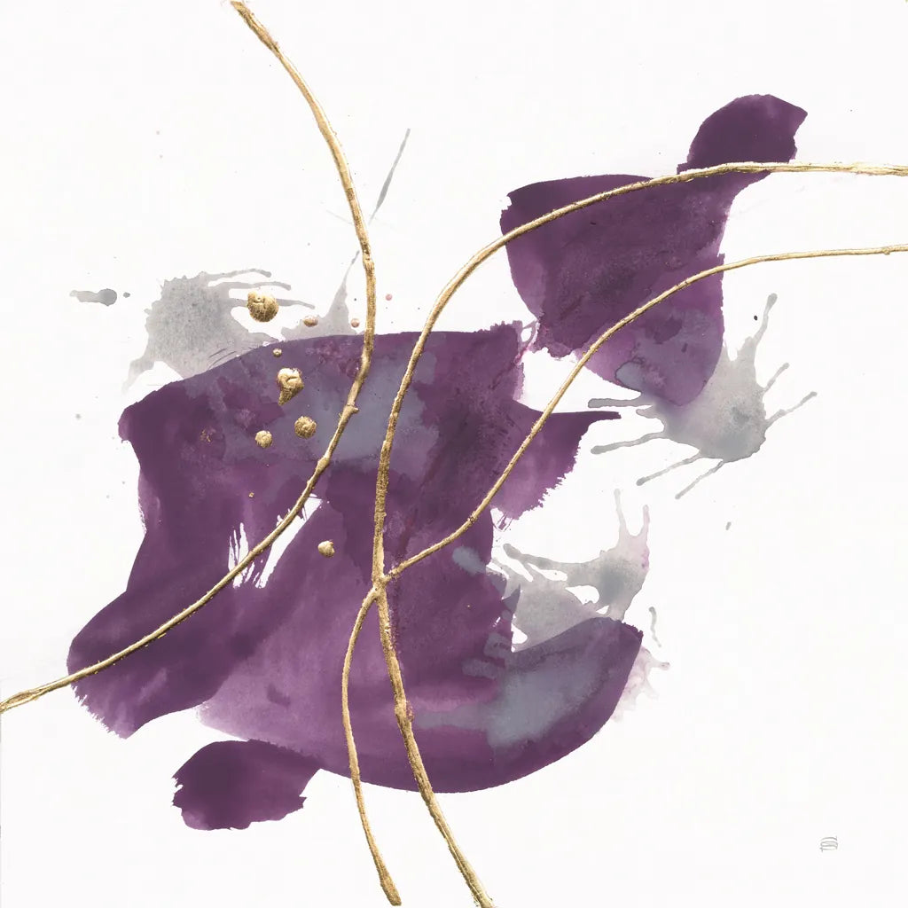 Plum and Gold I by Chris Paschke. SKU 91456a. Archival Giclee Fine art print for wall decor.