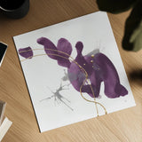 Plum and Gold II by Chris Paschke. Shown as a detailed flat fine art print, highlighting archival giclee quality. Available as an archival giclee rolled canvas, fine art paper, or poster print. SKU 91457a.