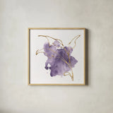 Plum and Gold IV by Chris Paschke. Shown in a natural wood glass frame for a timeless modern aesthetic. Available as an archival giclee rolled canvas, fine art paper, or poster print. SKU 91459a.