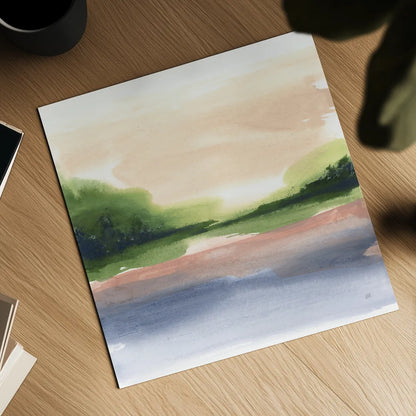 Pond View IV by Chris Paschke. Shown as a detailed flat fine art print, highlighting archival giclee quality. Available as an archival giclee rolled canvas, fine art paper, or poster print. SKU 94404a.