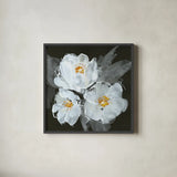 Poppies I by Chris Paschke. Shown in a sleek black glass frame for a contemporary gallery look. Available as an archival giclee rolled canvas, fine art paper, or poster print. SKU 80763a.