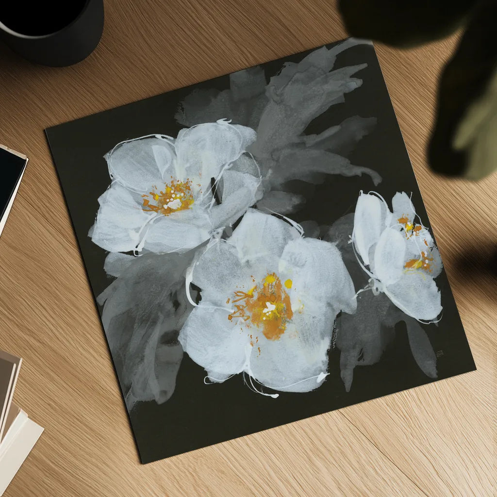 Poppies II by Chris Paschke. Shown as a detailed flat fine art print, highlighting archival giclee quality. Available as an archival giclee rolled canvas, fine art paper, or poster print. SKU 80764a.