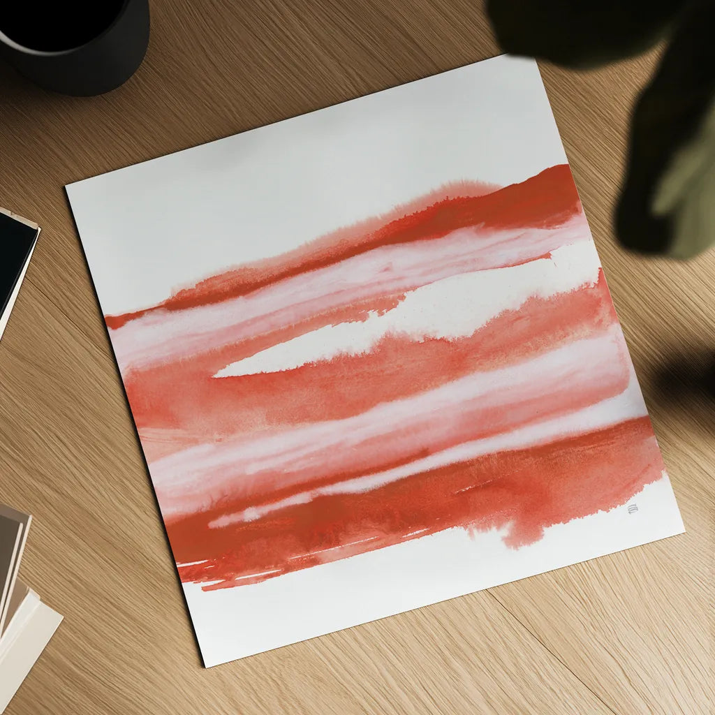 Poppy Field I by Chris Paschke. Shown as a detailed flat fine art print, highlighting archival giclee quality. Available as an archival giclee rolled canvas, fine art paper, or poster print. SKU 81051a.