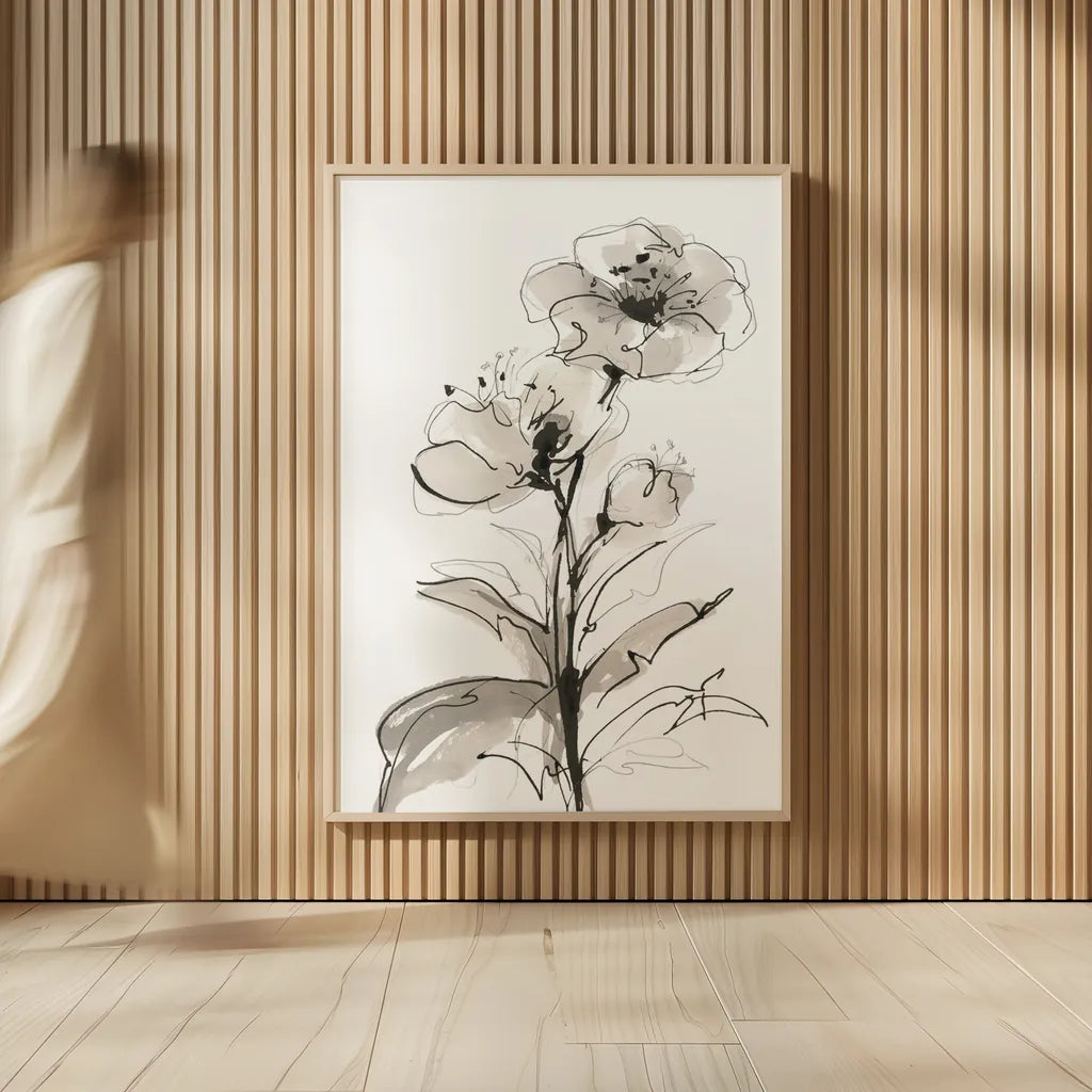 Poppy I by Chris Paschke. shown as over sized large wall art. Available as an archival giclee rolled canvas, fine art paper, or poster print. SKU 74368h.