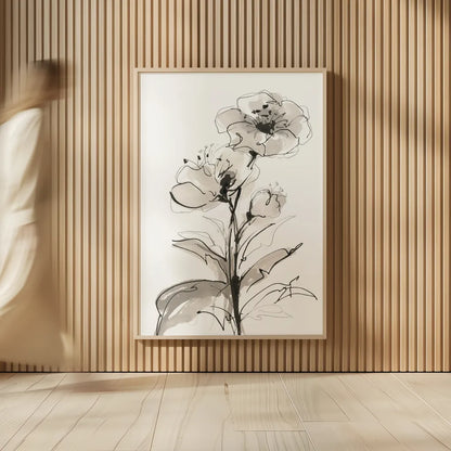 Poppy I by Chris Paschke. shown as over sized large wall art. Available as an archival giclee rolled canvas, fine art paper, or poster print. SKU 74368h.