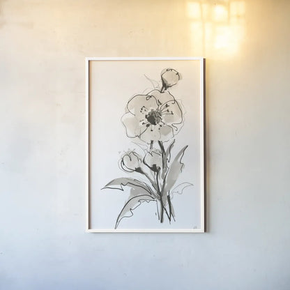 Poppy II by Chris Paschke. shown as a paper print in a white frame. Available as a archival giclee rolled canvas, fine art paper, or poster print. SKU 74369h.