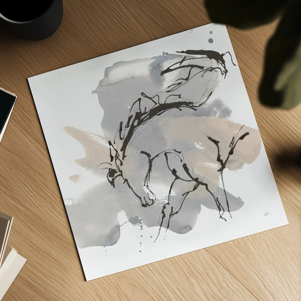 Power Horse II by Chris Paschke. Shown as a detailed flat fine art print, highlighting archival giclee quality. Available as an archival giclee rolled canvas, fine art paper, or poster print. SKU 88091a.