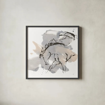 Power Horse II by Chris Paschke. Shown in a sleek black glass frame for a contemporary gallery look. Available as an archival giclee rolled canvas, fine art paper, or poster print. SKU 88091a.