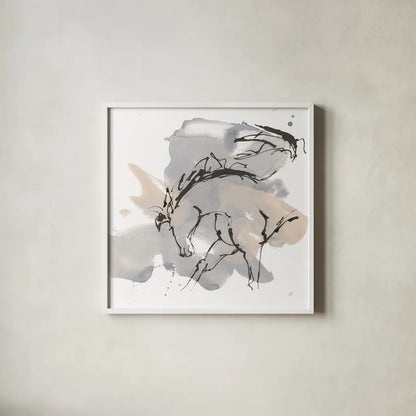 Power Horse II by Chris Paschke. Shown in a crisp white glass frame for a clean and minimalist style. Available as an archival giclee rolled canvas, fine art paper, or poster print. SKU 88091a.