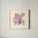 Primary Secondary I by Chris Paschke. Shown in a crisp white glass frame for a clean and minimalist style. Available as an archival giclee rolled canvas, fine art paper, or poster print. SKU 44970a.