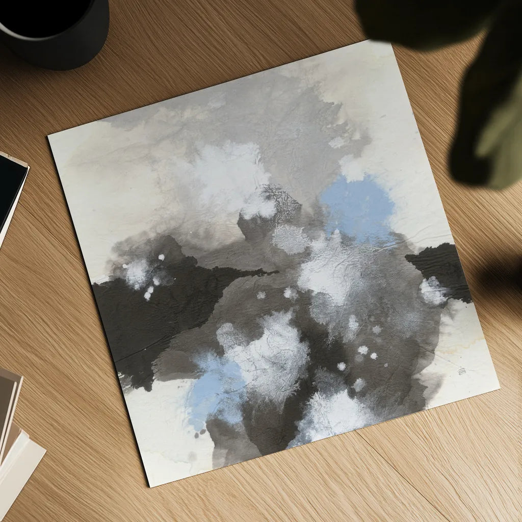 Puff of Blue I by Chris Paschke. Shown as a detailed flat fine art print, highlighting archival giclee quality. Available as an archival giclee rolled canvas, fine art paper, or poster print. SKU 74346a.