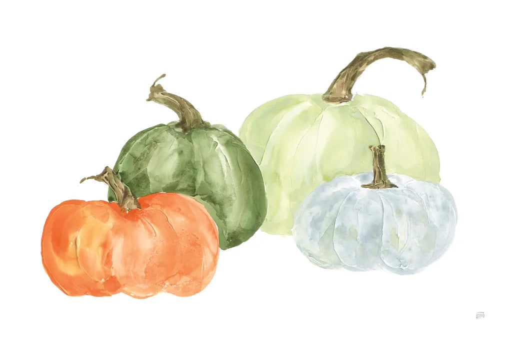 Pumpkin Menagerie II by Chris Paschke. SKU 81881i. Archival Giclee Fine art print for wall decor.