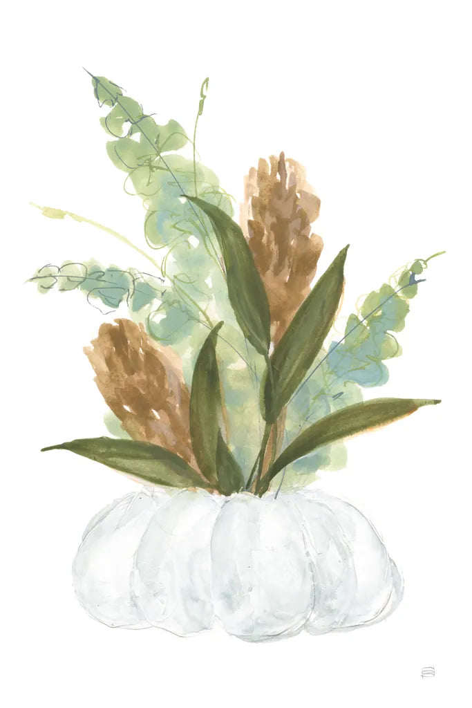 Pumpkin Protea Bouquet by Chris Paschke. SKU 81873h. Archival Giclee Fine art print for wall decor.