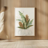 Pumpkin Protea Bouquet by Chris Paschke. shown as over sized large wall art. Available as an archival giclee rolled canvas, fine art paper, or poster print. SKU 81873h.