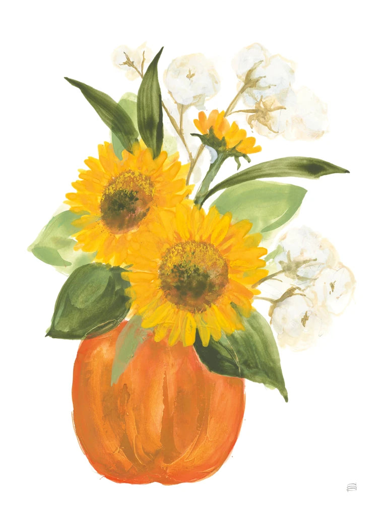 Pumpkin Sunflowers I by Chris Paschke