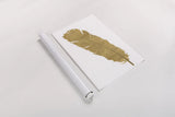 Pure Gold Feather V by Chris Paschke. shown as a rolled paper print. Available as archival giclee rolled canvas, fine art paper, or poster print. SKU 28003h.