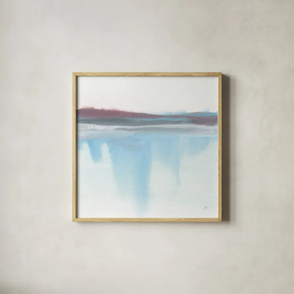 Purist Cassis I by Chris Paschke. Shown in a natural wood glass frame for a timeless modern aesthetic. Available as an archival giclee rolled canvas, fine art paper, or poster print. SKU 68167a.