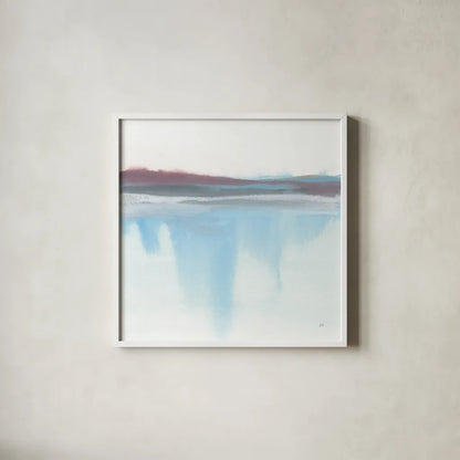 Purist Cassis I by Chris Paschke. Shown in a crisp white glass frame for a clean and minimalist style. Available as an archival giclee rolled canvas, fine art paper, or poster print. SKU 68167a.