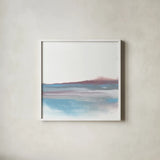 Purist Cassis II by Chris Paschke. Shown in a crisp white glass frame for a clean and minimalist style. Available as an archival giclee rolled canvas, fine art paper, or poster print. SKU 68168a.