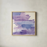 Purple Haze I by Chris Paschke. Shown in a natural wood glass frame for a timeless modern aesthetic. Available as an archival giclee rolled canvas, fine art paper, or poster print. SKU 37161a.