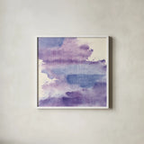 Purple Haze I by Chris Paschke. Shown in a crisp white glass frame for a clean and minimalist style. Available as an archival giclee rolled canvas, fine art paper, or poster print. SKU 37161a.